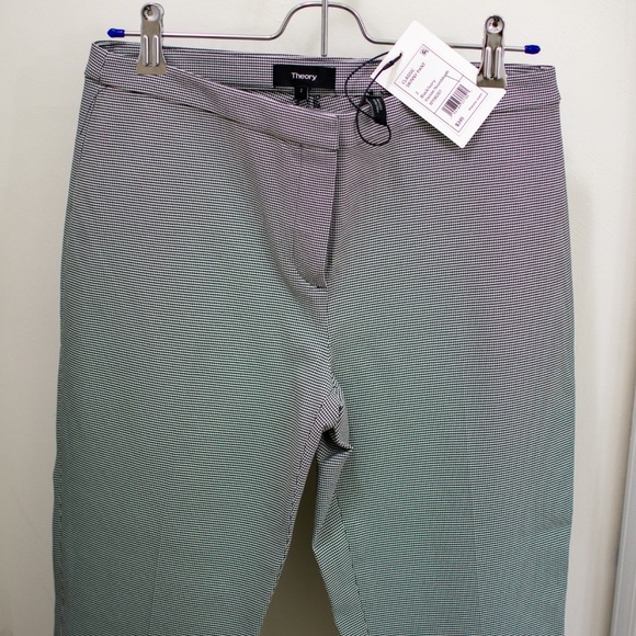 Theory Women's Black-Ivory Houndstooth Classic Fit Skinny Pants - Picture 5 of 5